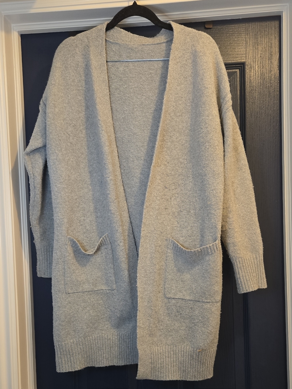Cozy Open-Front Women’s Swea.ter Cardigan - Light Gray